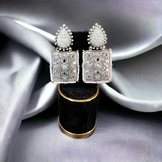 Silver look alike fusion necklace - BeautySutra by Shikha