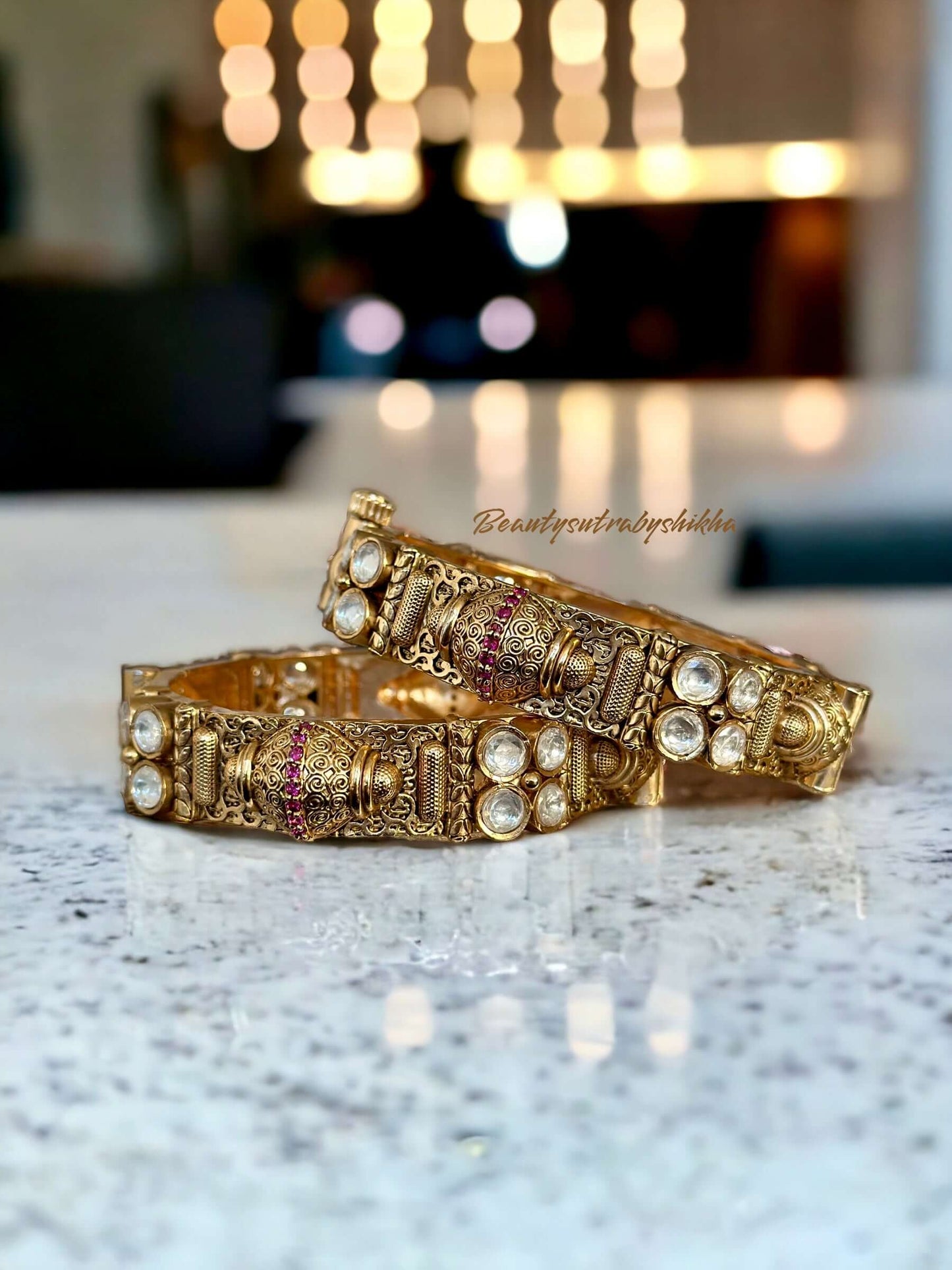 Antique Polki bracelets - Beauty Sutra by Shikha