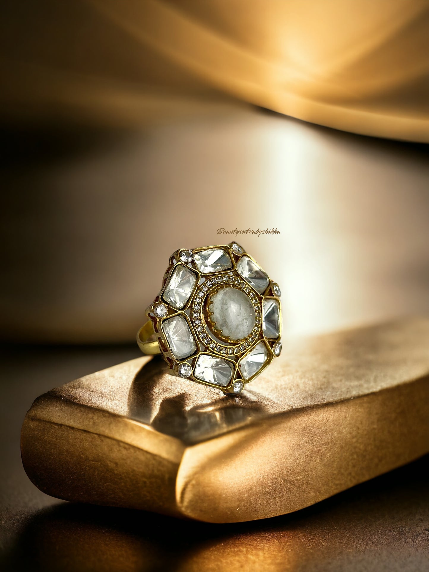 ✨ Handcrafted Polki Ring: Timeless Elegance ✨ - Beauty Sutra by Shikha