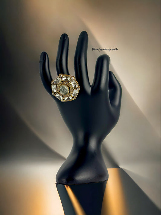 ✨ Handcrafted Polki Ring: Timeless Elegance ✨ - Beauty Sutra by Shikha