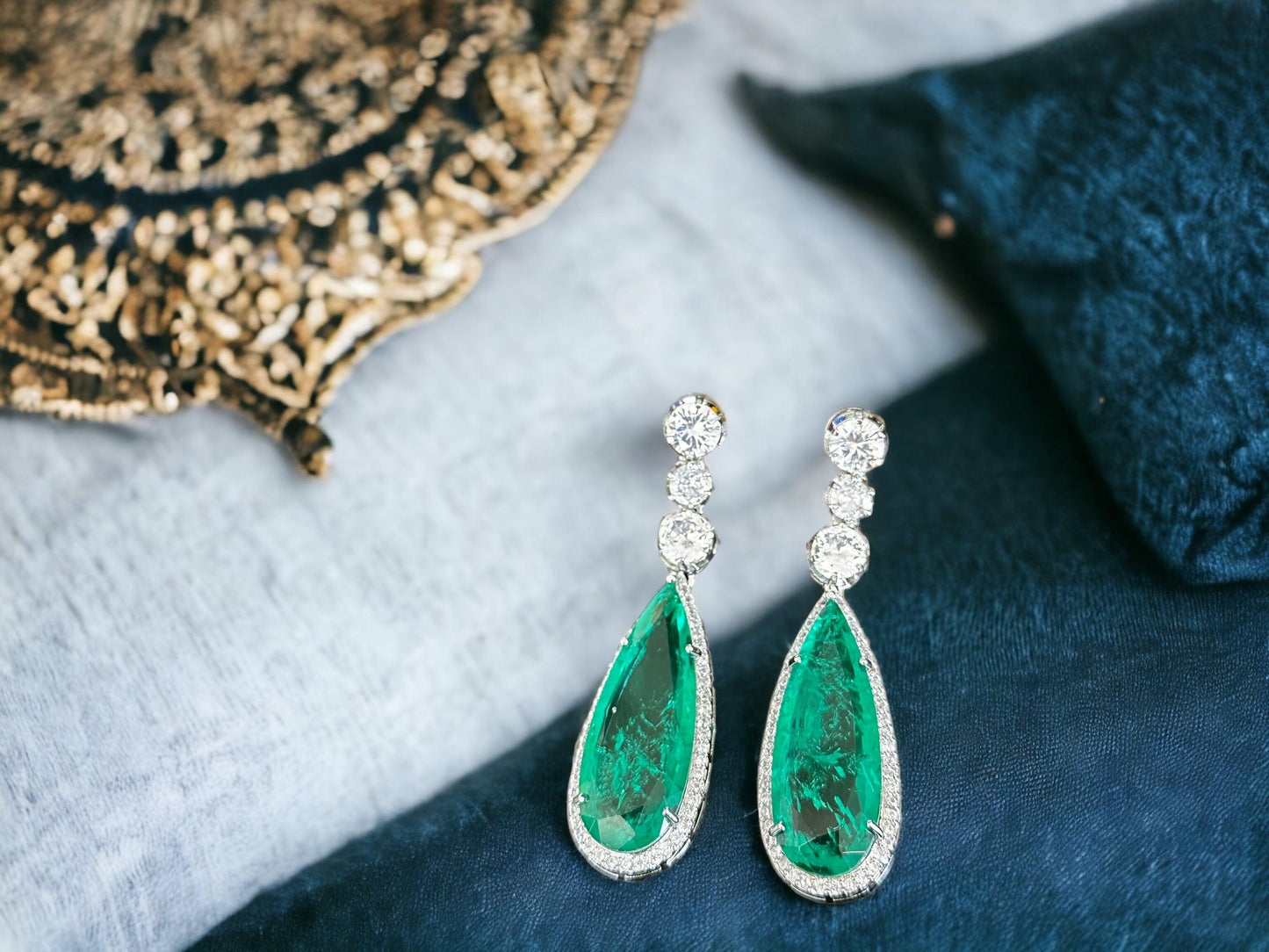 Doublets and diamonds necklace set - Beauty Sutra by Shikha