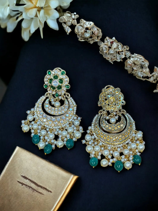 Premium Kundan earrings - BeautySutra by Shikha