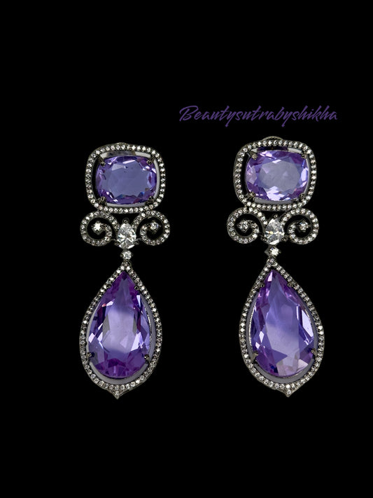 Purple passion earrings - Beauty Sutra by Shikha
