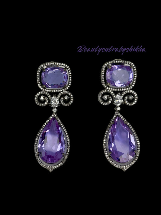Purple passion earrings - BeautySutra by Shikha