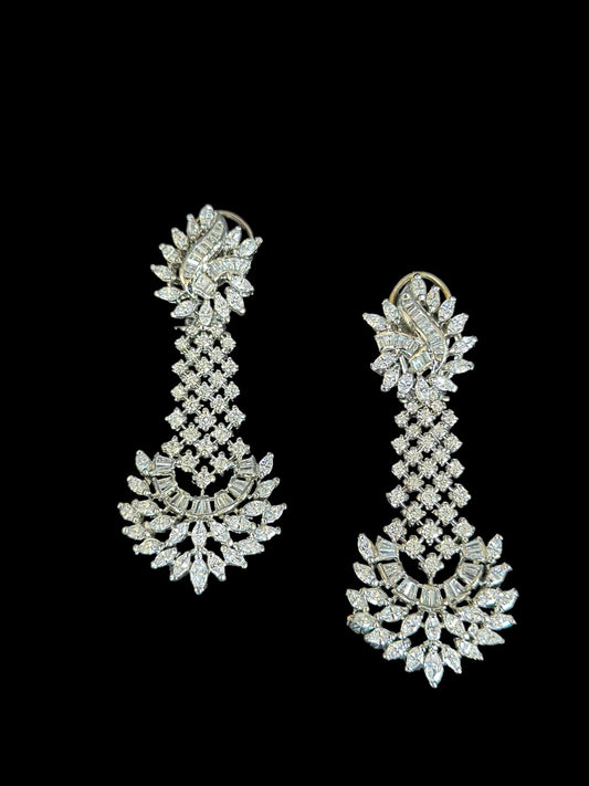 Sparkling CZ Diamond Earrings - BeautySutra by Shikha