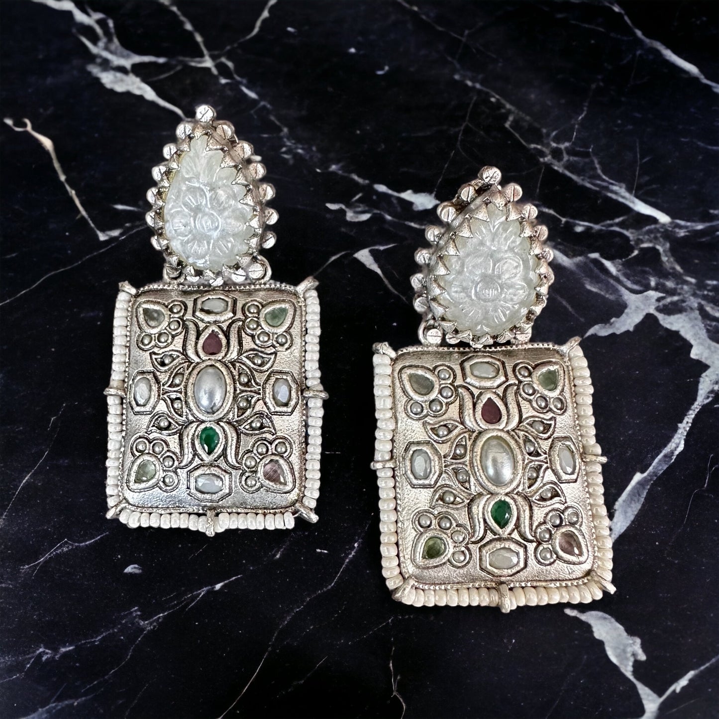 Silver look alike fusion necklace - Beauty Sutra by Shikha