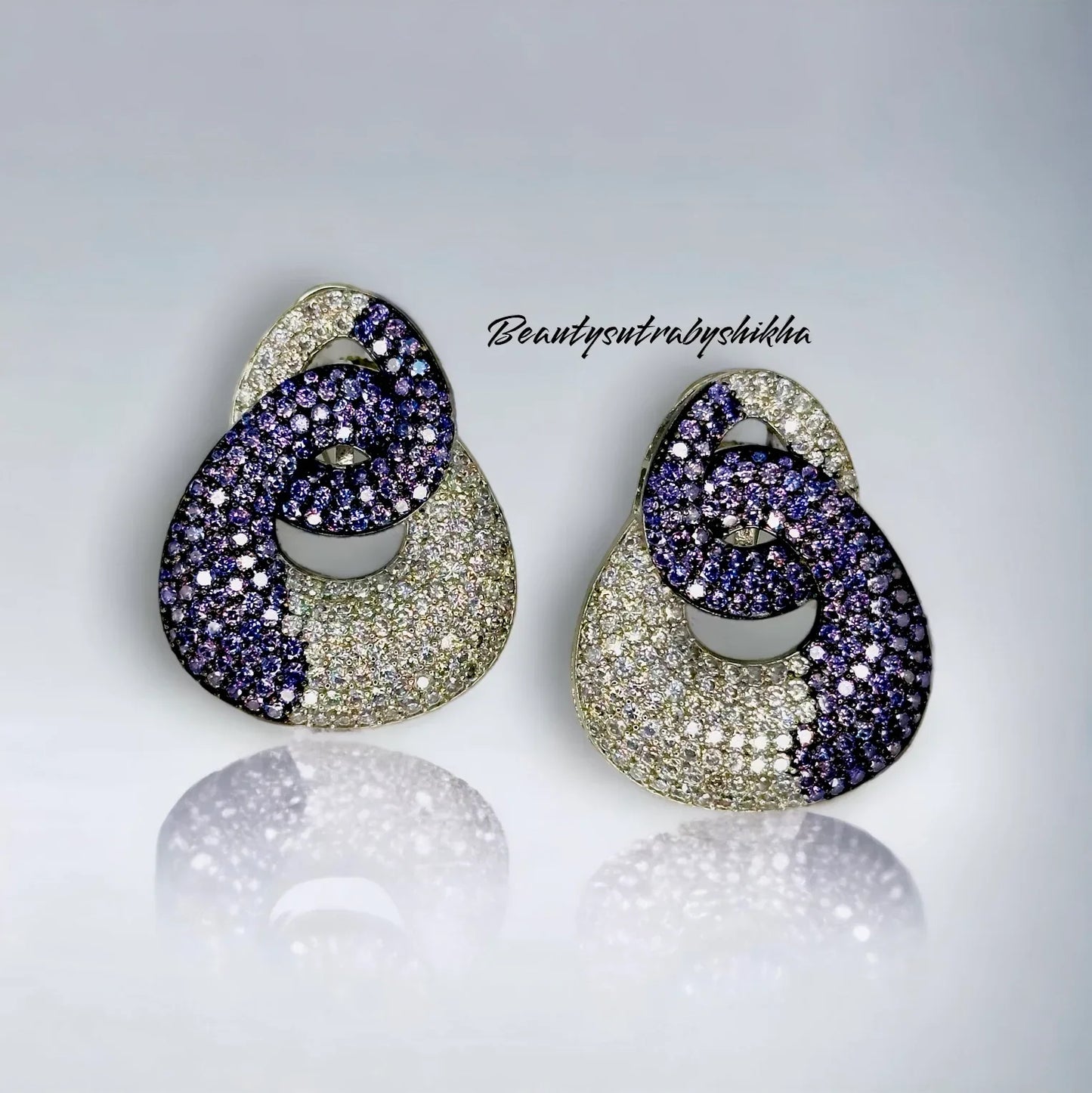 Fashion Jewelry - Crystal Embellished Earrings by Beautysutra - BeautySutra by Shikha