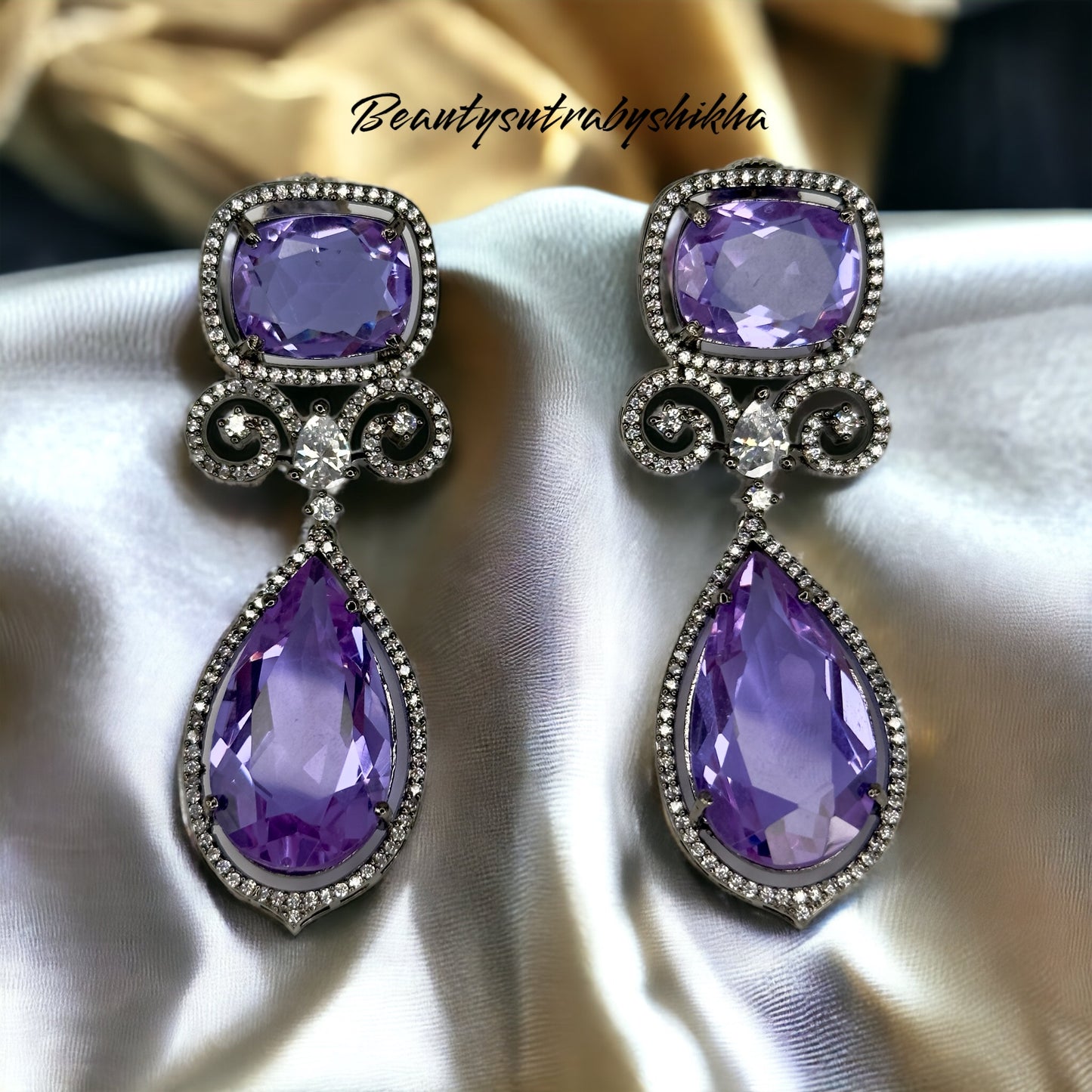 Purple passion earrings - Beauty Sutra by Shikha