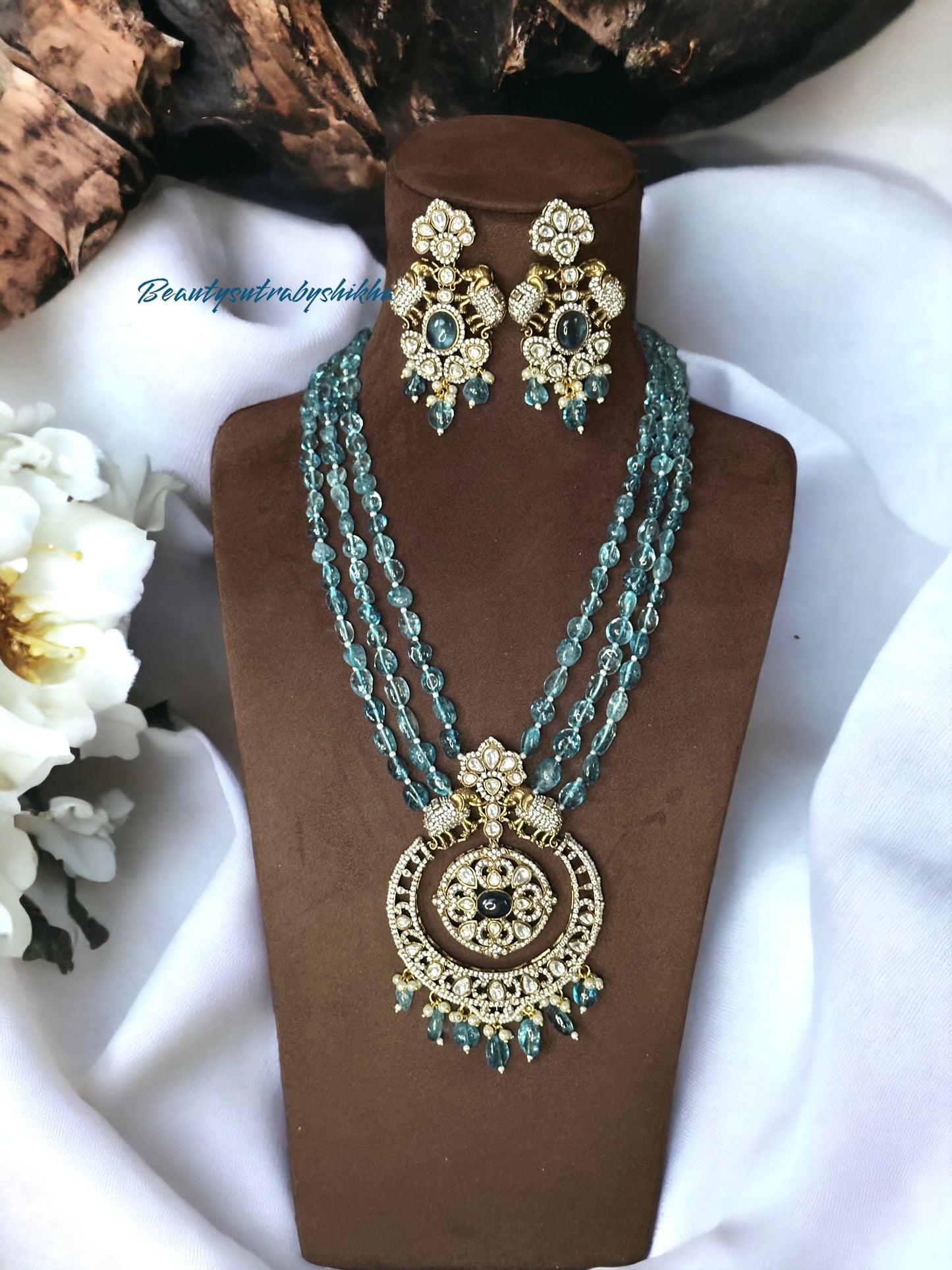 Victorian beaded necklace set - Beauty Sutra by Shikha