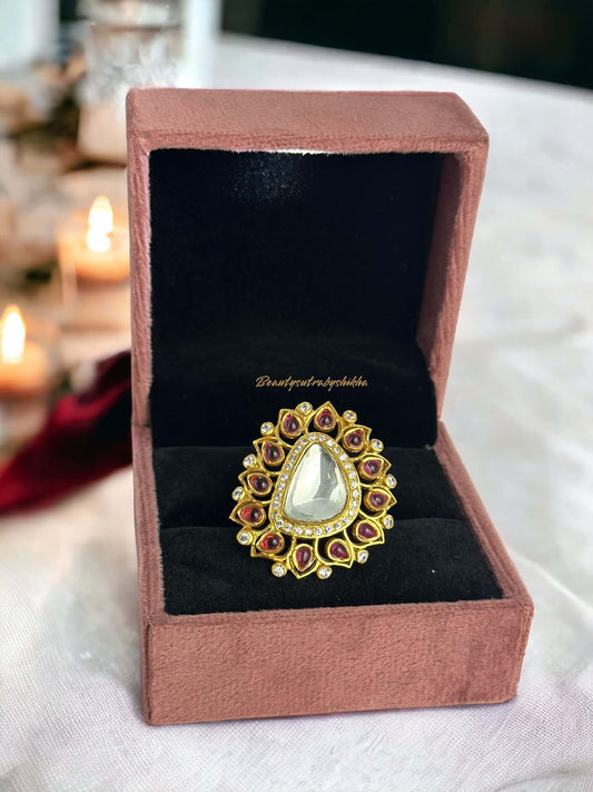 Uncut Polki Ring - Beauty Sutra by Shikha