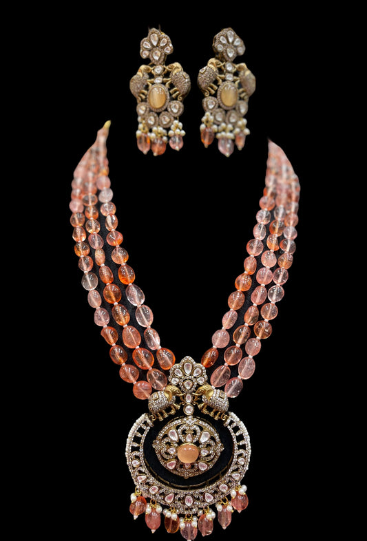 Victorian beaded necklace set - Beauty Sutra by Shikha