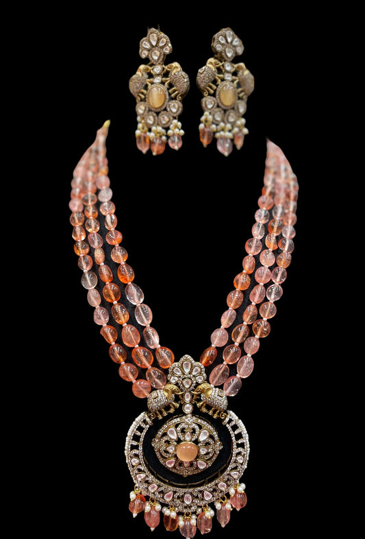 Victorian beaded necklace set - BeautySutra by Shikha