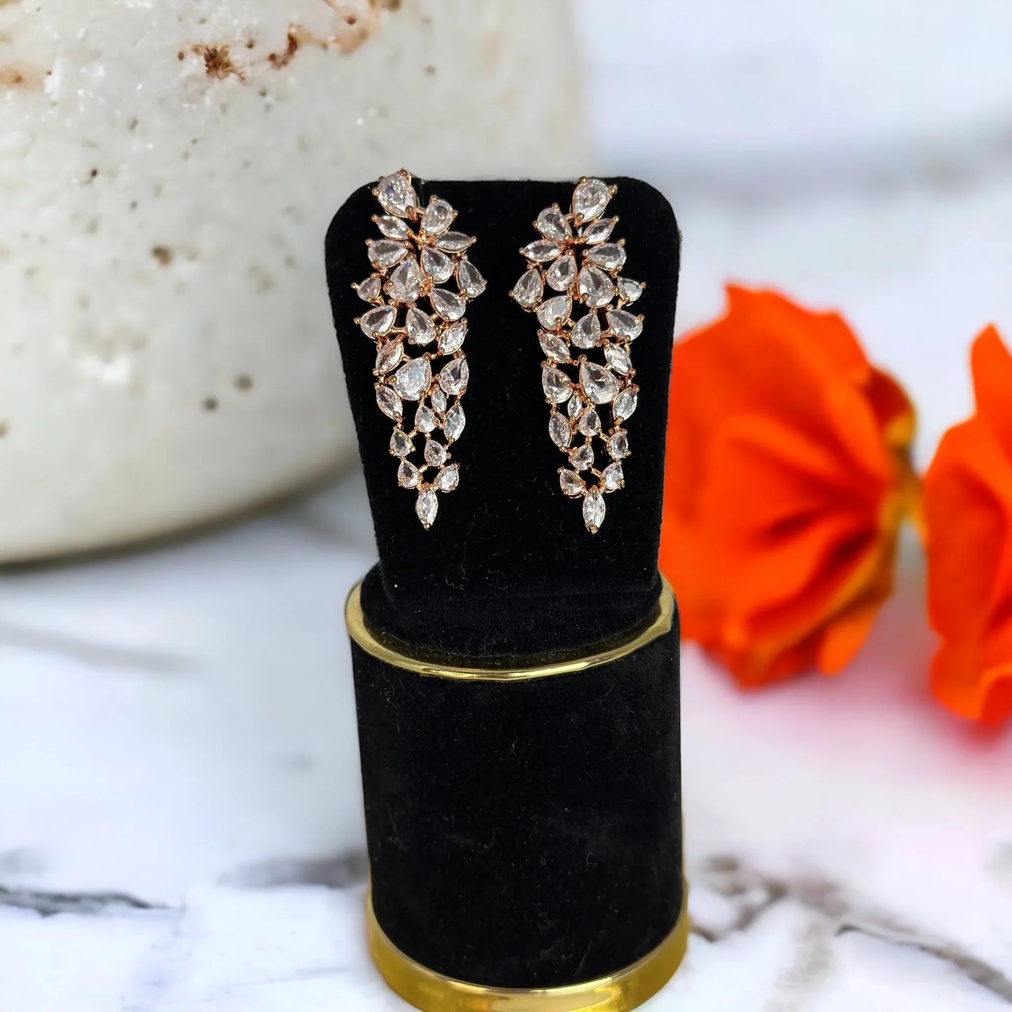 Rose Gold earrings - BeautySutra by Shikha