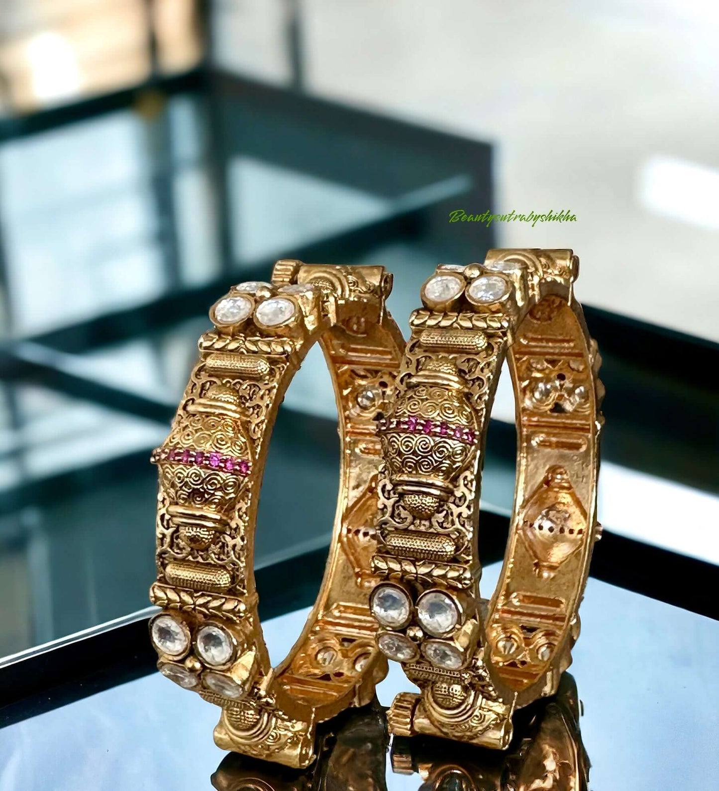 Antique Polki bracelets - Beauty Sutra by Shikha