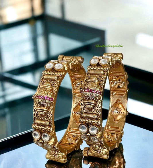 Antique Polki bracelets - BeautySutra by Shikha