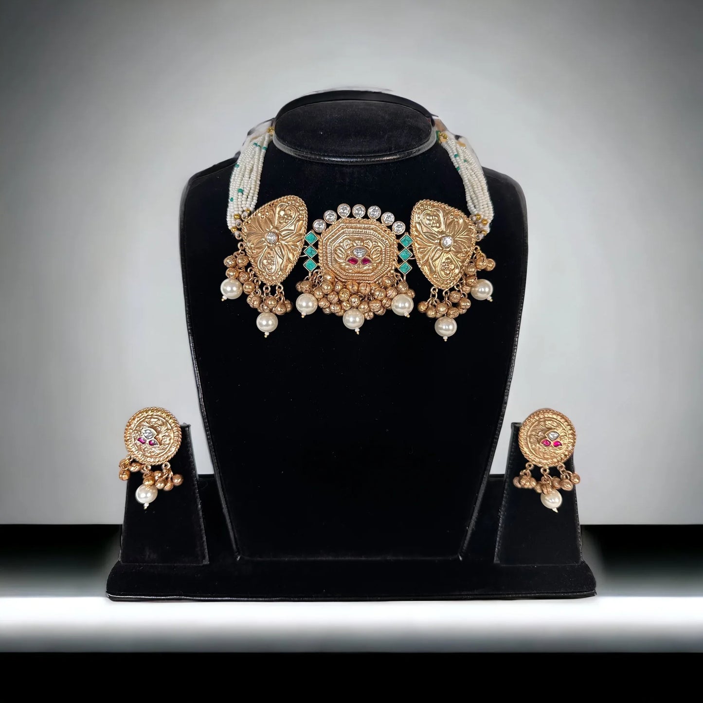 Elevate Your Festive Style with This Stunning Traditional Necklace and Earring Set" - BeautySutra by Shikha