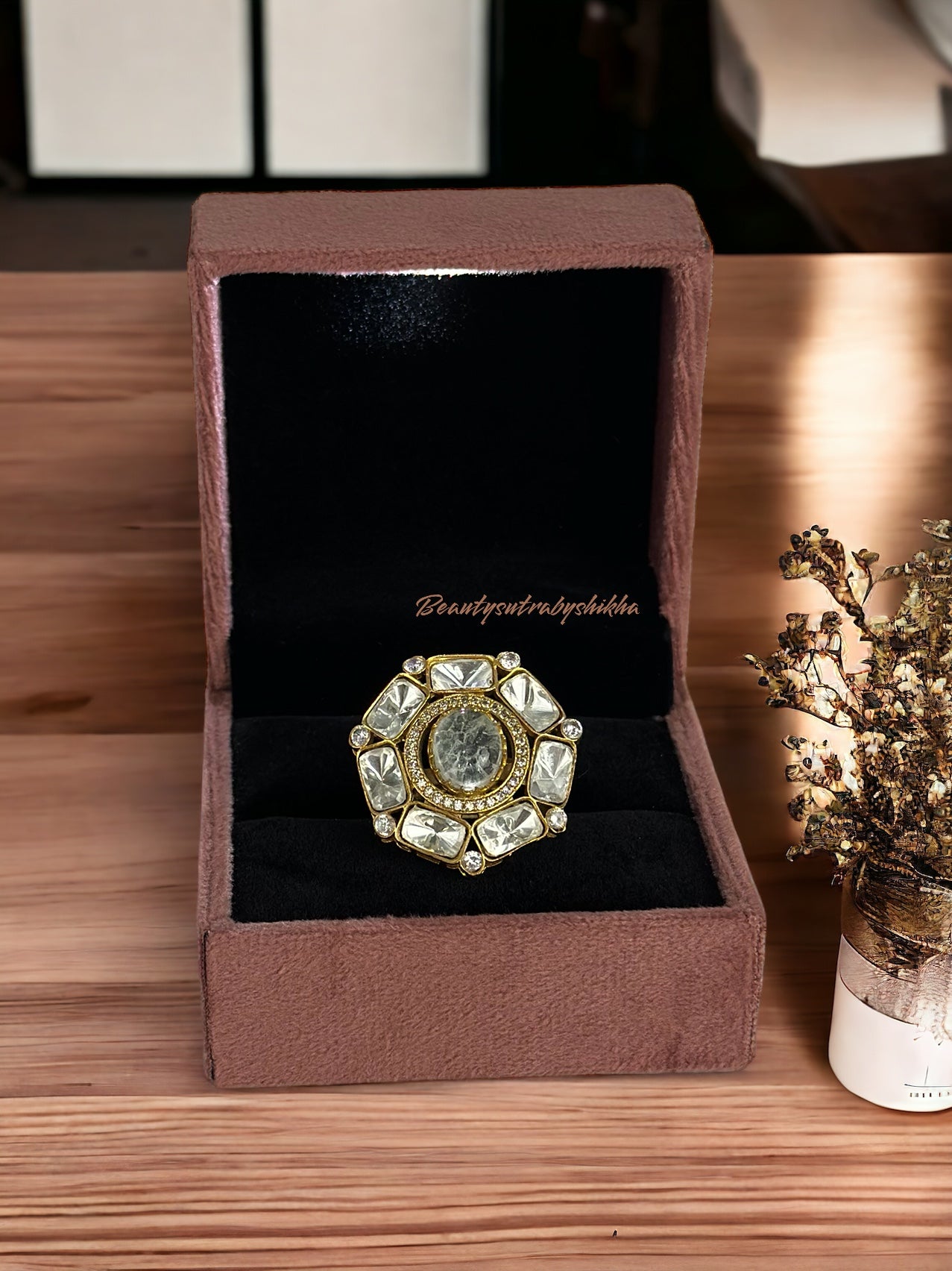 ✨ Handcrafted Polki Ring: Timeless Elegance ✨ - Beauty Sutra by Shikha