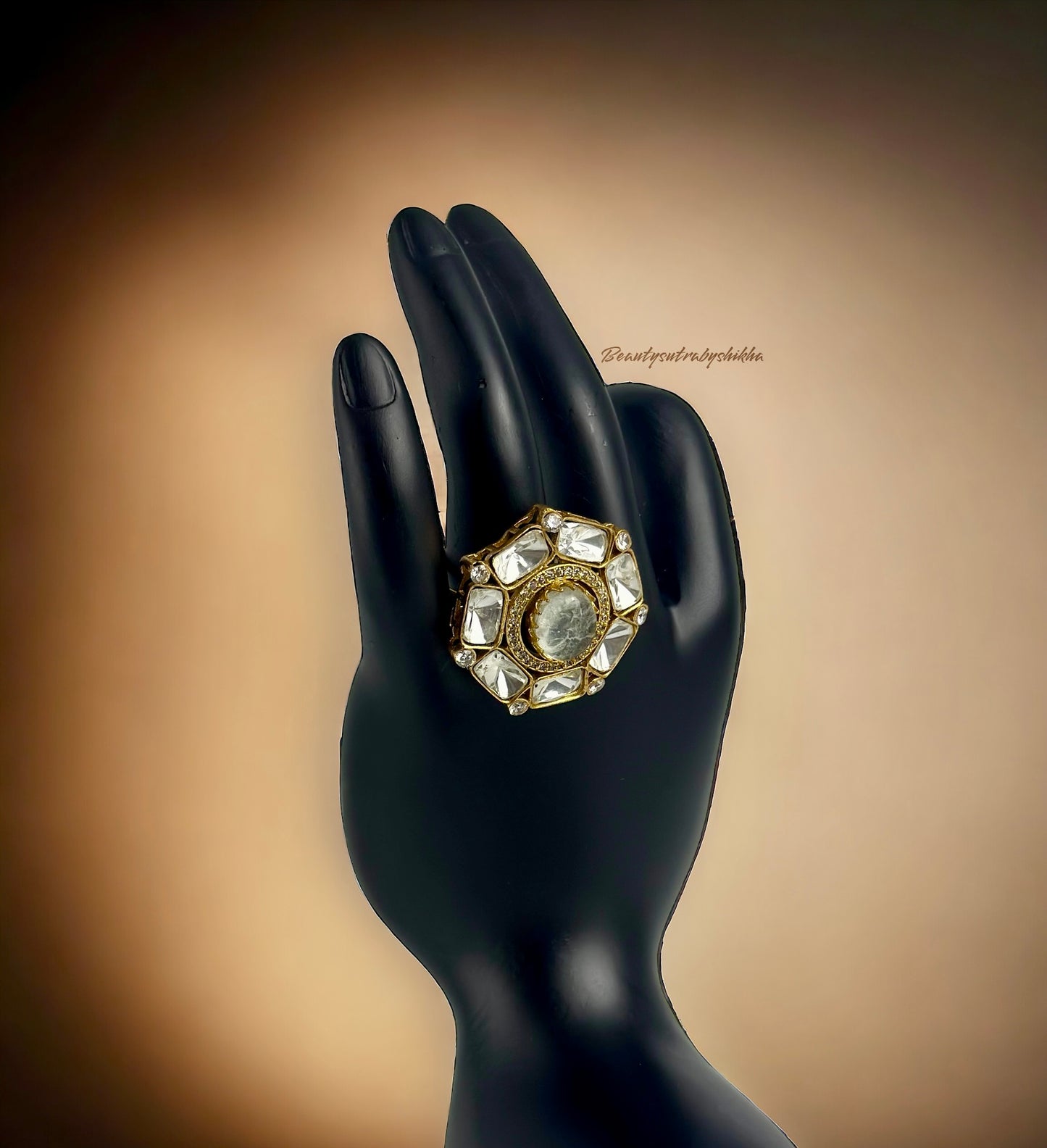 ✨ Handcrafted Polki Ring: Timeless Elegance ✨ - Beauty Sutra by Shikha