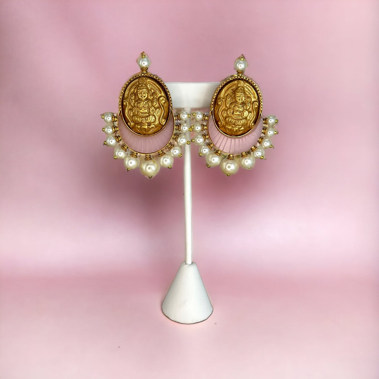 Traditionally handcrafted gold&pearl earrings - Beauty Sutra by Shikha