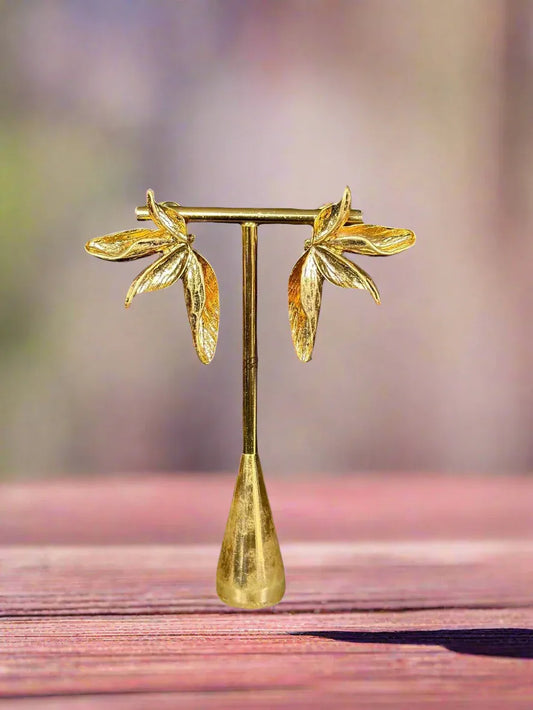 Exquisite Gold and Crystal Floral Earrings – Sparkling Statement Jewelry - BeautySutra by Shikha