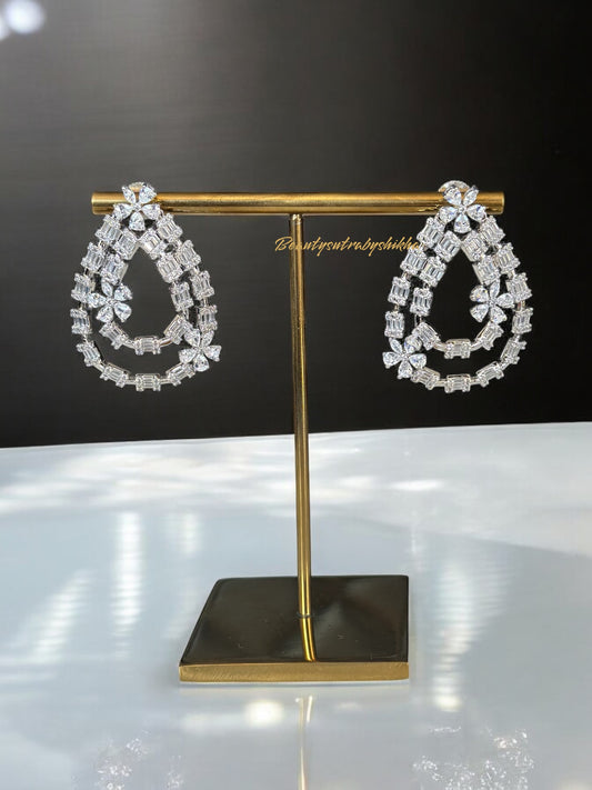 Stunning Teardrop CZ Diamond Earrings: Perfect Statement Jewelry for Special Events