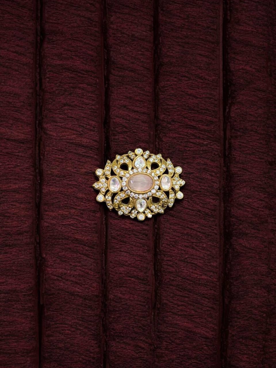 Gold Brooch – Holiday Jewelry Gift for Weddings & Black Friday - BeautySutra by Shikha