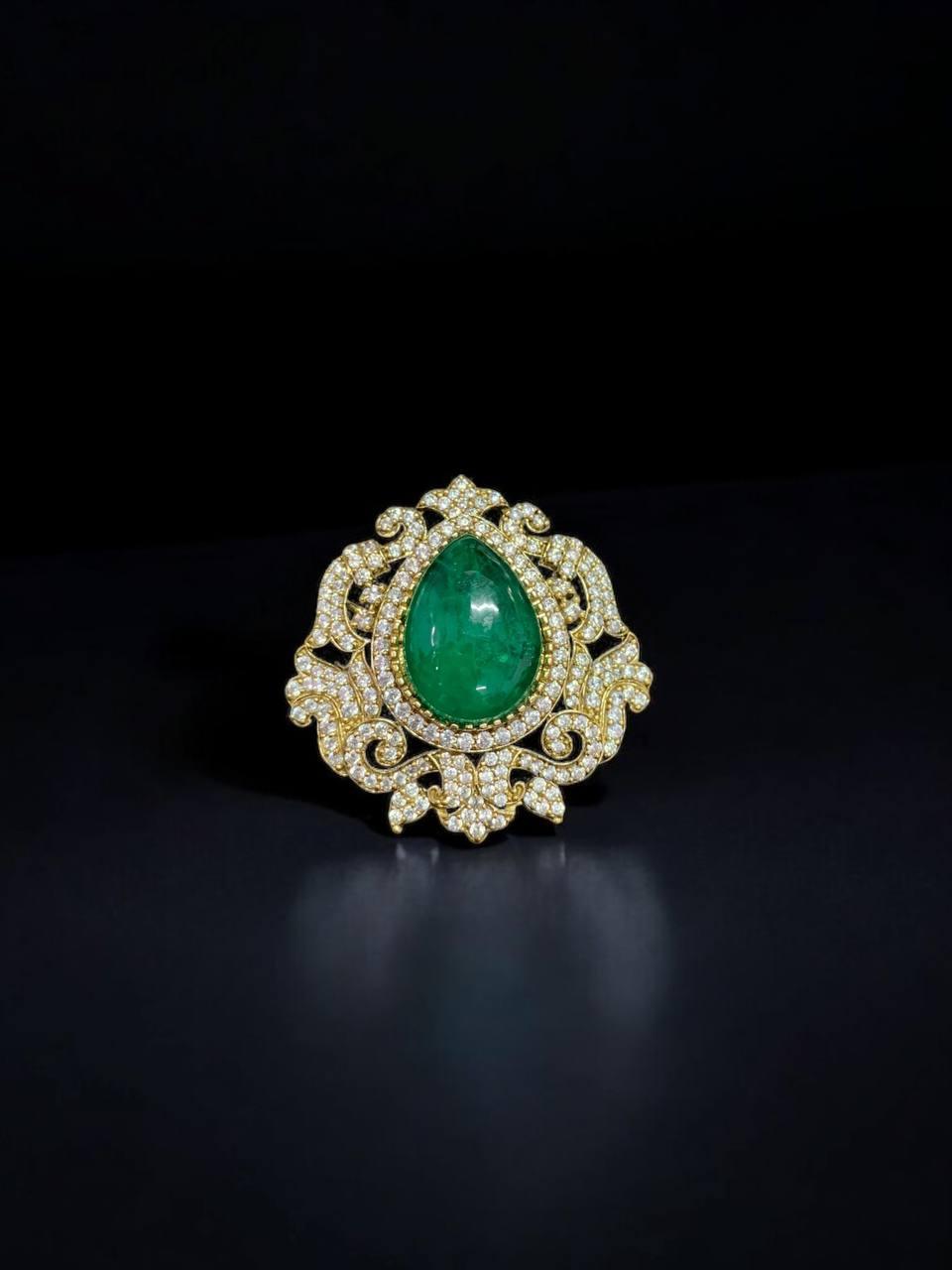 Gold Crystal Brooch with Center Stone – Holiday Festive Jewelry - BeautySutra by Shikha