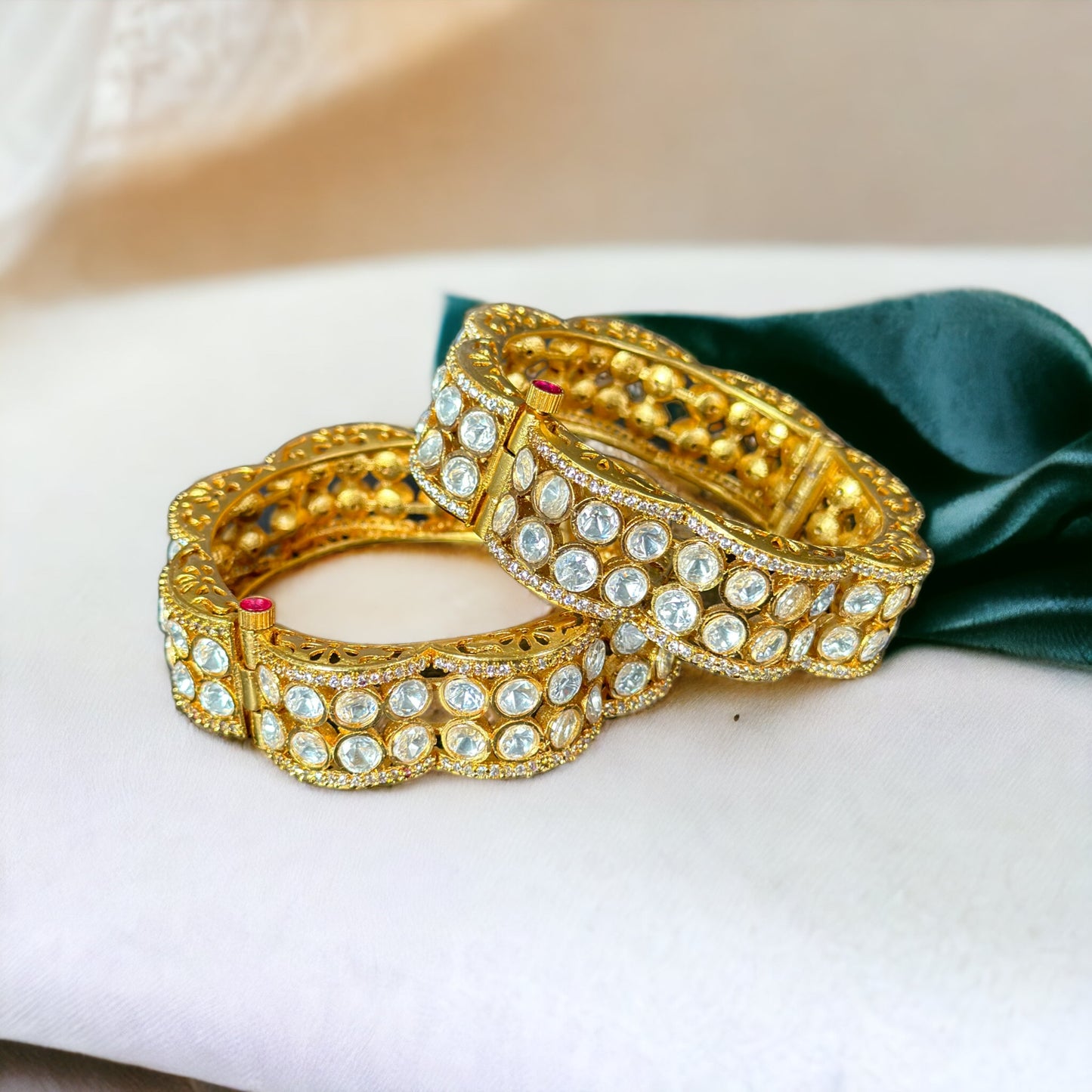 Premium Gold plated Bangles - Beauty Sutra by Shikha