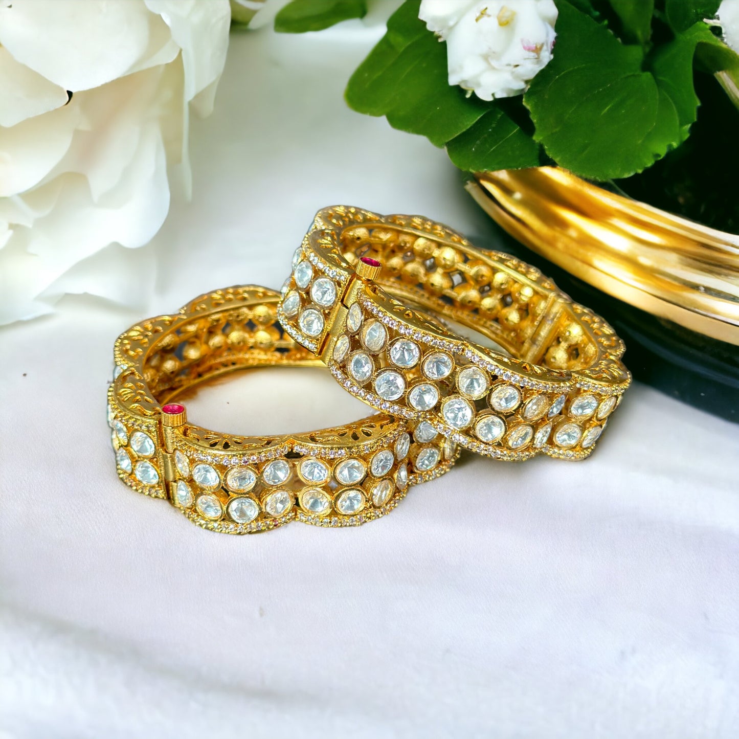 Premium Gold plated Bangles - Beauty Sutra by Shikha