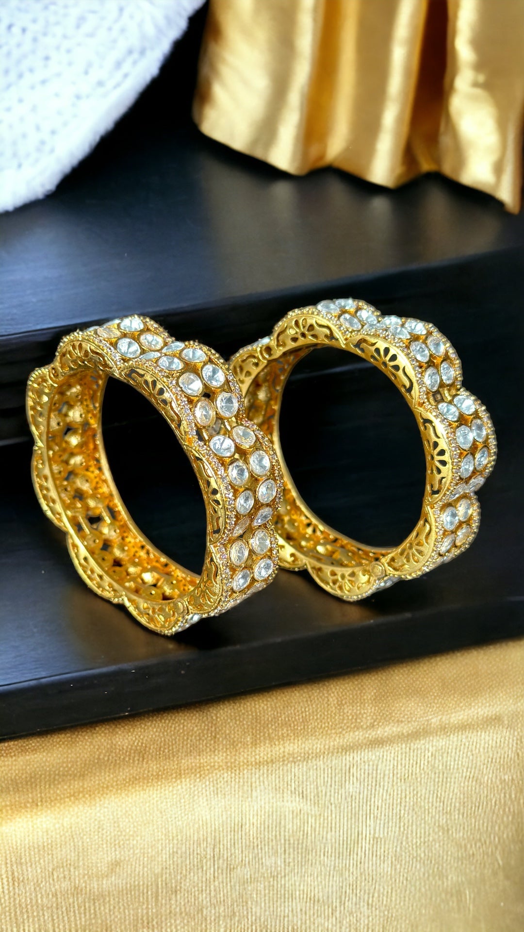 Premium Gold plated Bangles - Beauty Sutra by Shikha