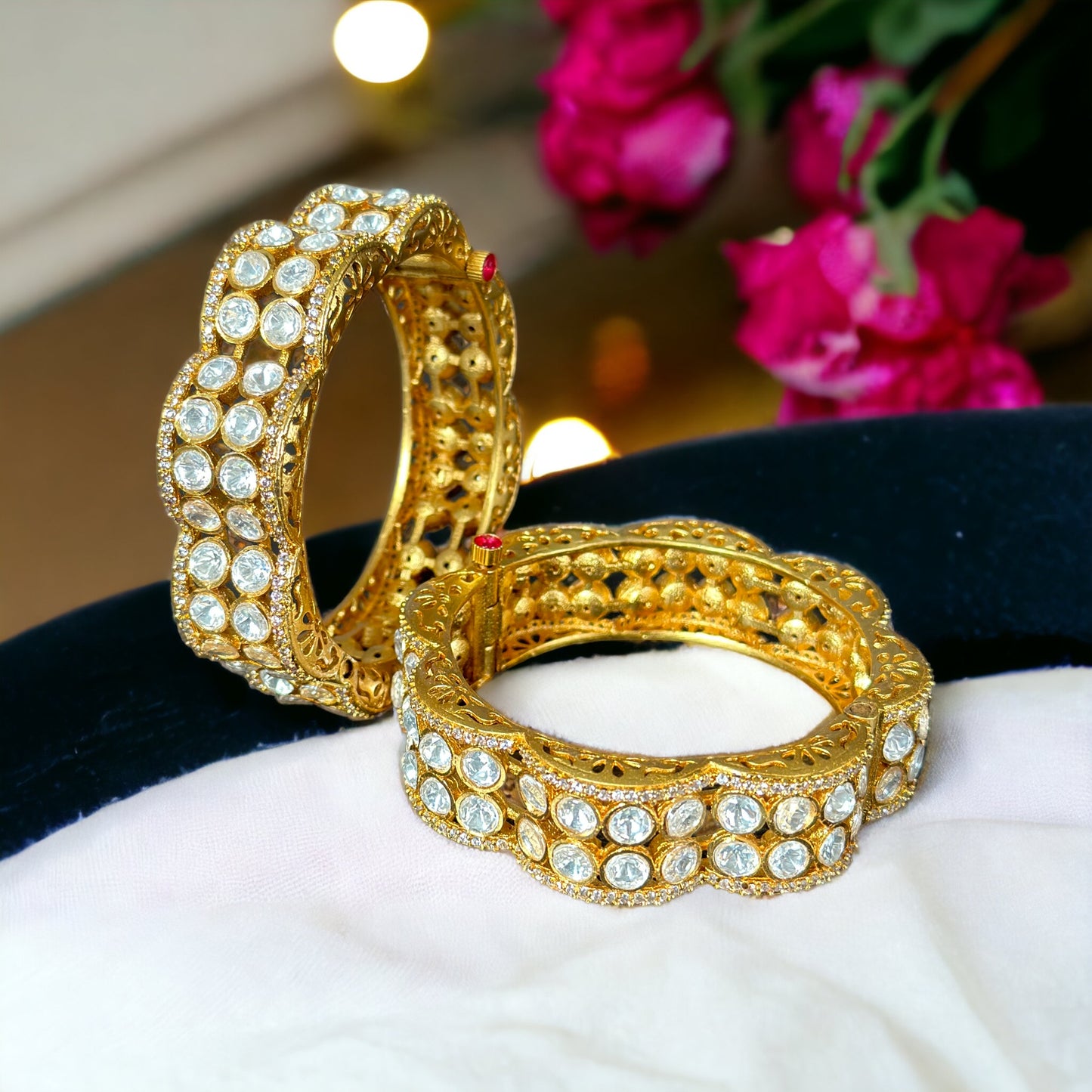 Premium Gold plated Bangles - Beauty Sutra by Shikha