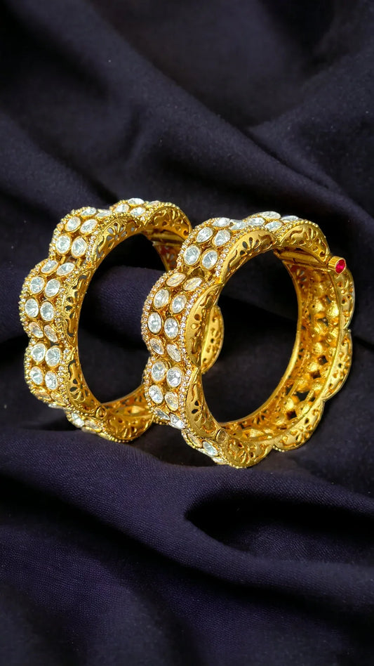 Premium Gold plated Bangles - BeautySutra by Shikha