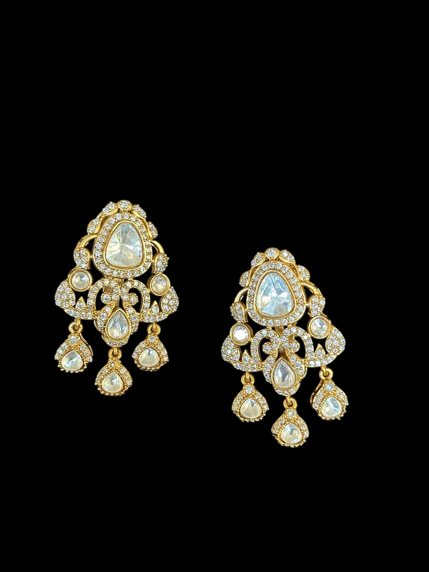 Gold-Plated Kundan Style Holiday Earrings | BeautySutra by Shikha