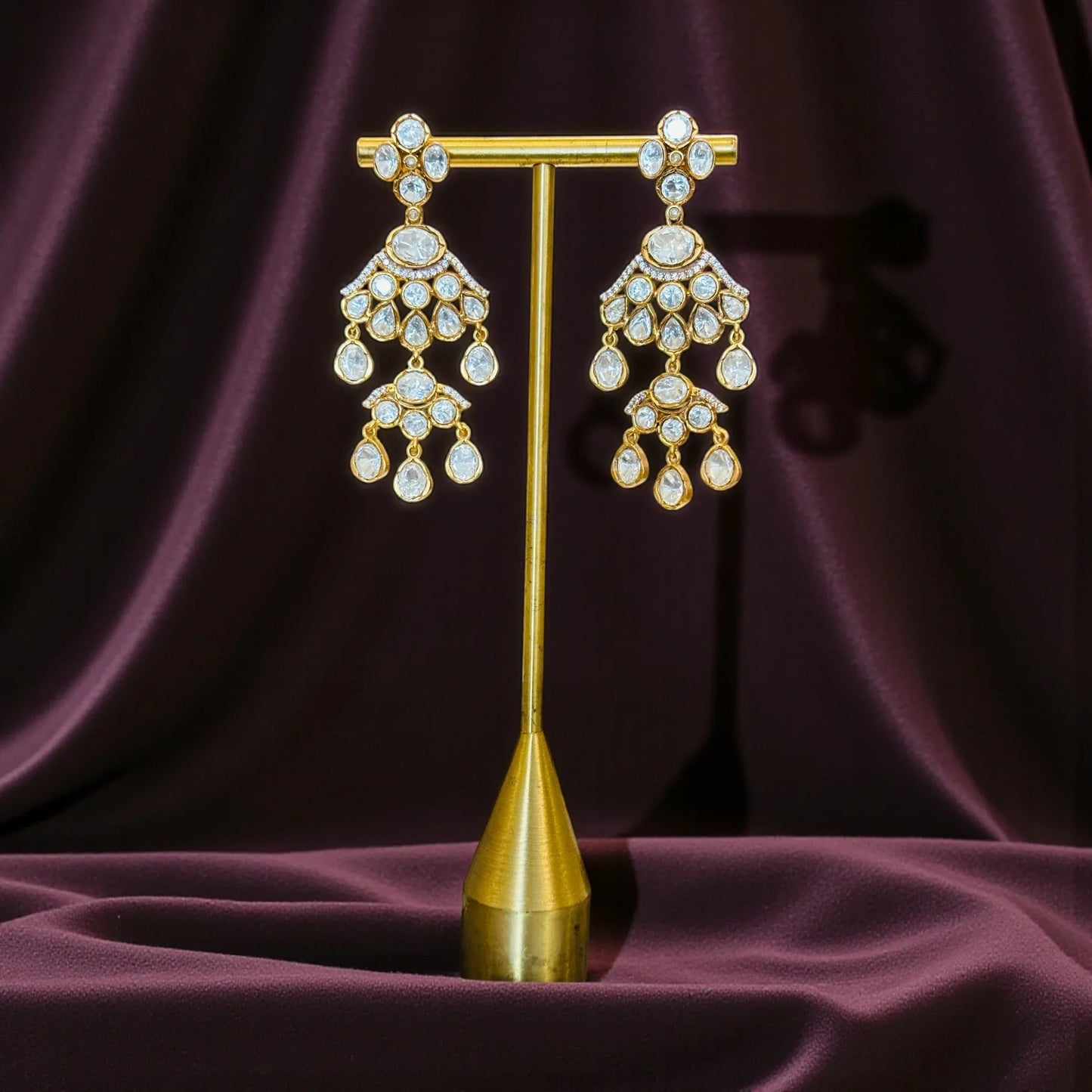 Gold-Tone Chandelier Earrings – Glamorous Holiday Gift 2025 - BeautySutra by Shikha