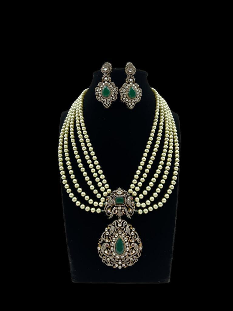 Victorian Pearl necklace set - BeautySutra by Shikha