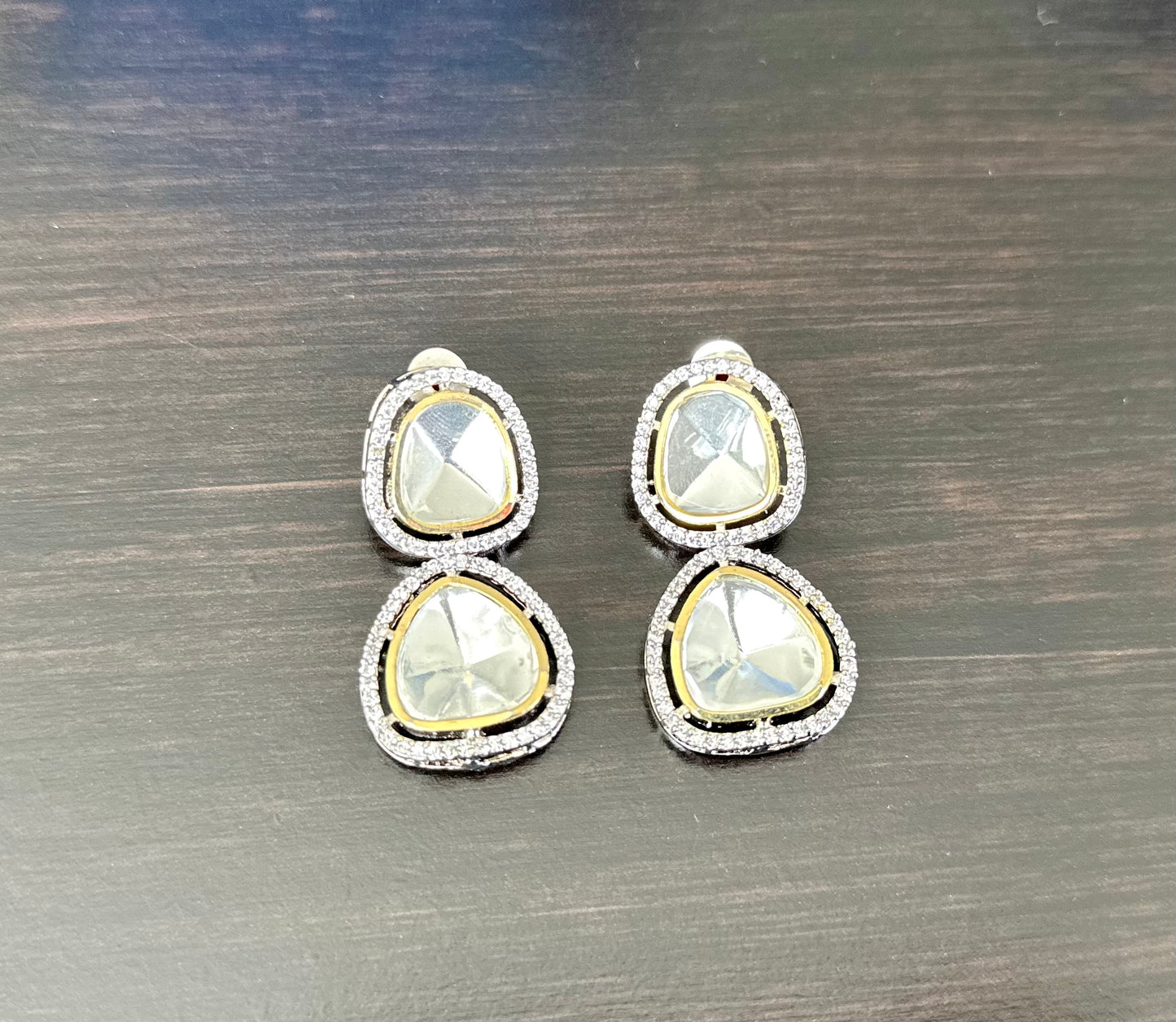 Uncut Polki Necklace and Earring Set - Beauty Sutra by Shikha