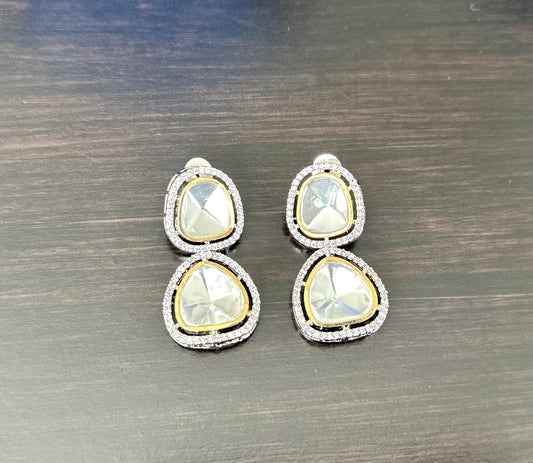 Uncut Polki Necklace and Earring Set - Beauty Sutra by Shikha