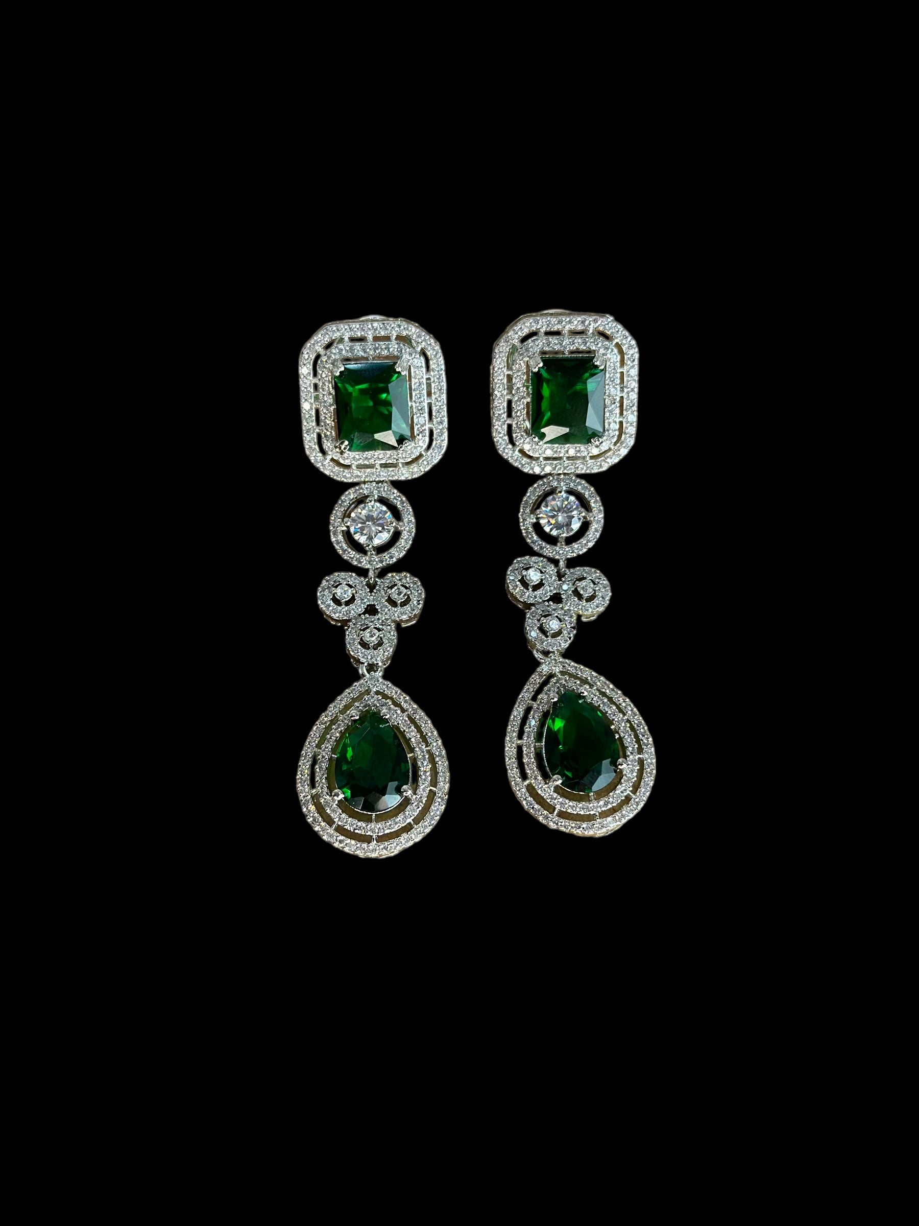 Diamond and emerald earrings - Beauty Sutra by Shikha