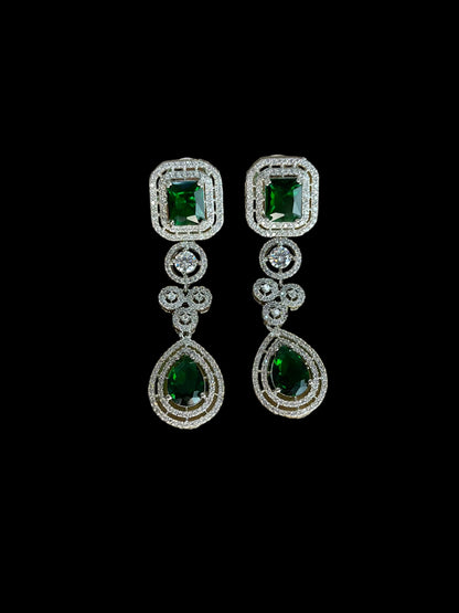 Diamond and emerald earrings - Beauty Sutra by Shikha