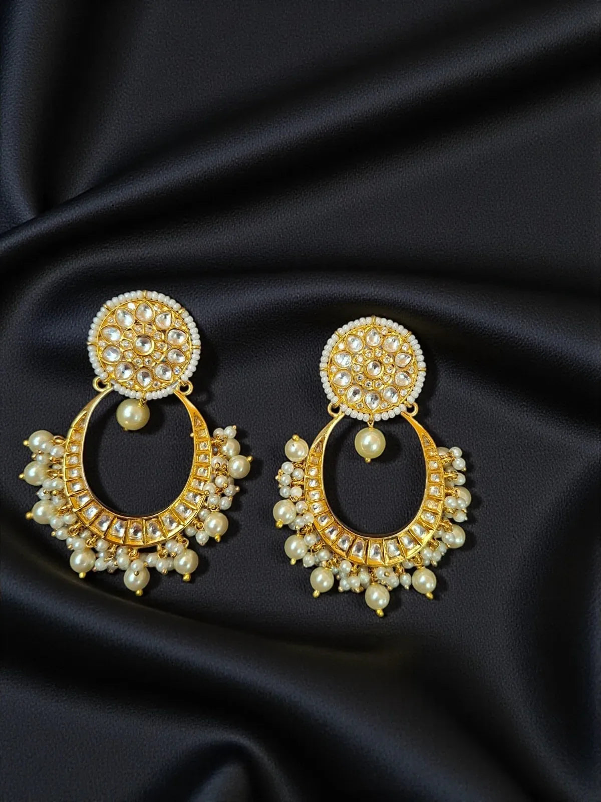 Gold-Tone Crescent Hoop Earrings - Holiday Gift 2025 - BeautySutra by Shikha