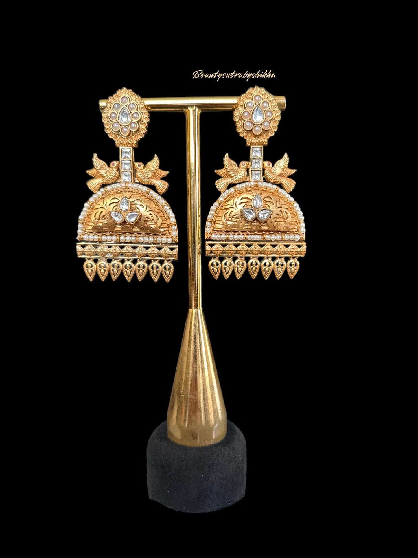 Luxury Statements: Handcrafted Gold-Plated Earrings for Elevated Elegance - Beauty Sutra by Shikha