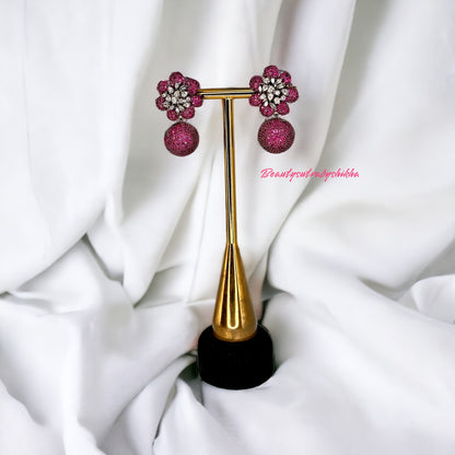 Crystal ball modern earrings - Beauty Sutra by Shikha