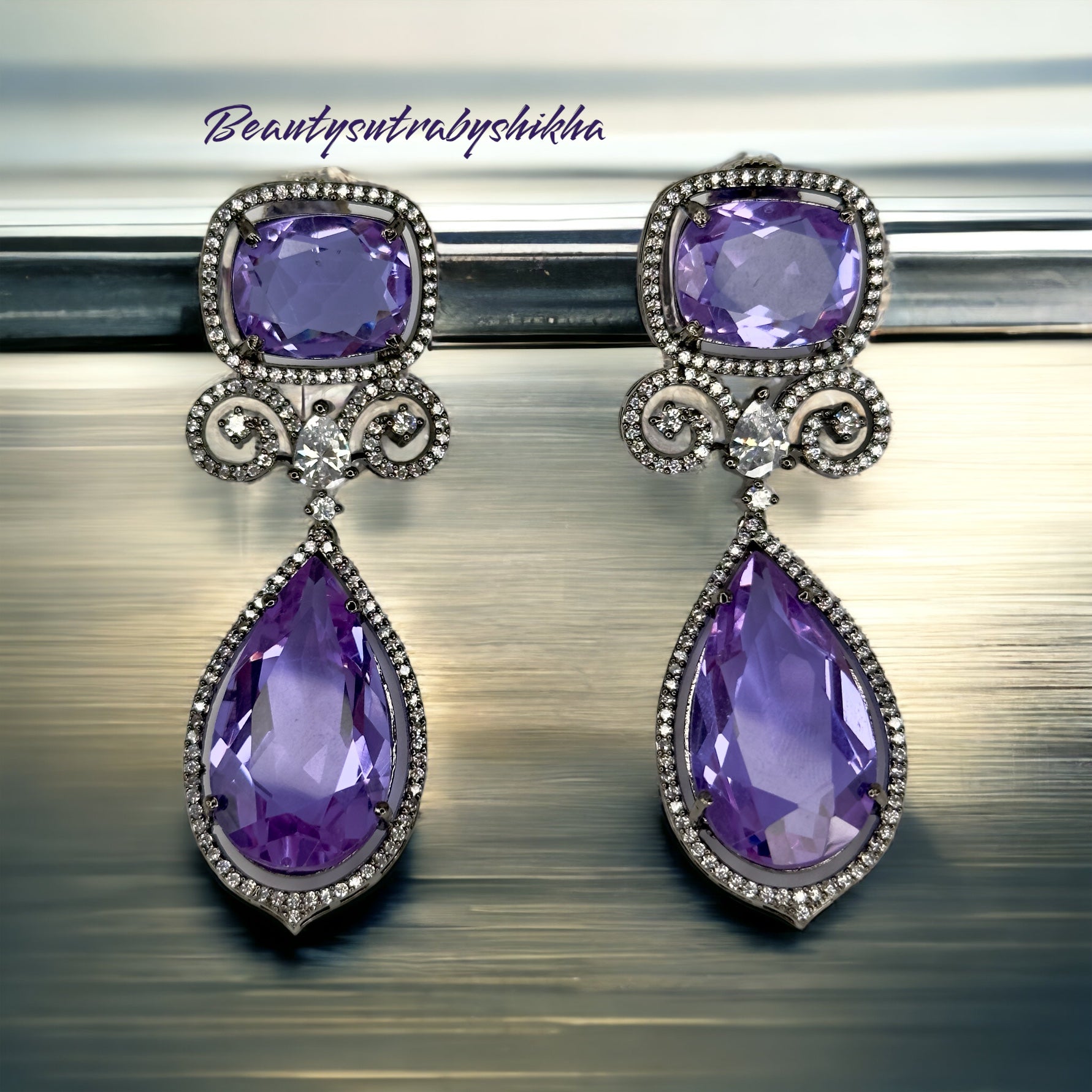 Purple passion earrings - Beauty Sutra by Shikha