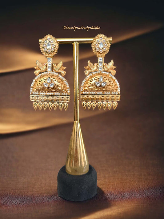 Luxury Statements: Handcrafted Gold-Plated Earrings for Elevated Elegance - Beauty Sutra by Shikha