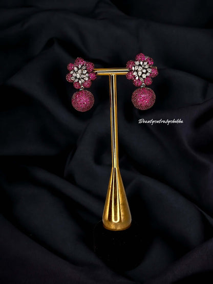 Crystal ball modern earrings - Beauty Sutra by Shikha