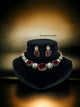 Polki & Red Doublet stones necklace and earring set
