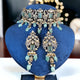 Victorian choker with diamonds and mint green stones
