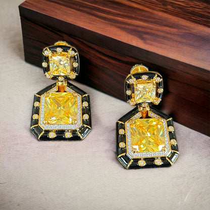 Golden hour crystal earrings - Beauty Sutra by Shikha