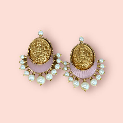 Traditionally handcrafted gold&pearl earrings - Beauty Sutra by Shikha