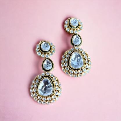 Uncut polki elegant earrings - Beauty Sutra by Shikha